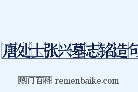 唐处士张兴墓志铭造句是什么意思的图片